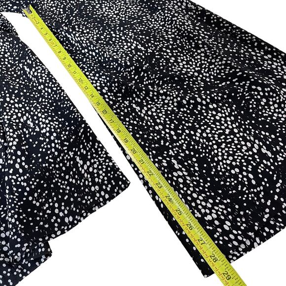 Max Studio Womens Black Polka Dot Ruffle Jumpsuit Wide Leg V Neck Size Small - Picture 6 of 8